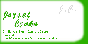 jozsef czako business card