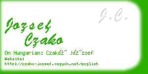 jozsef czako business card
